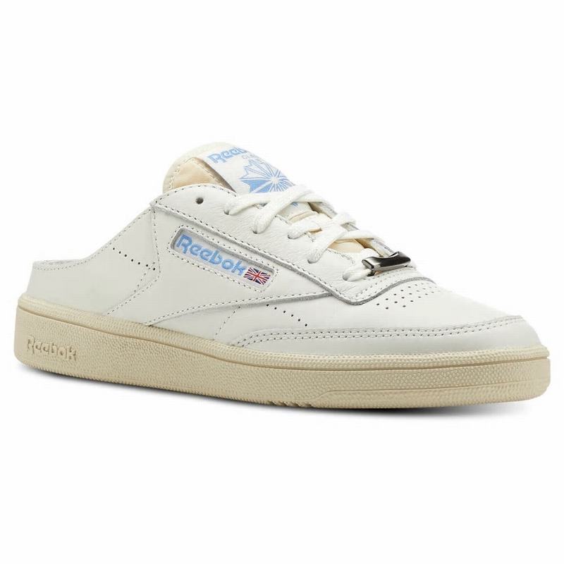 Reebok Club C 85 Mule Tenisky Damske - Biele/Modre ZX1573HE